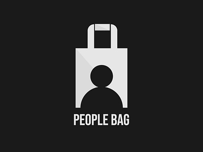 People Bag bag logo bag store branding design illustrator logo logo design logotype minimalist people logo typography vector