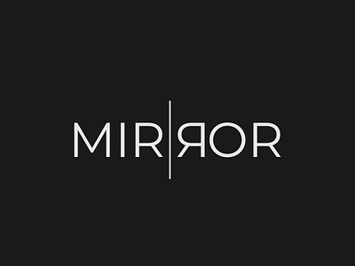 Mirror Logo branding design illustrator logo logo design minimalist mirror mirror logo reflection typogaphy typography vector