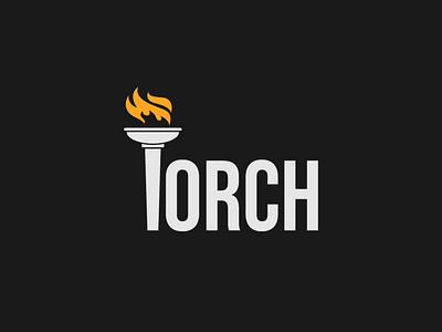 Torch Logo branding design illustrator logo logo design logo designer minimalist torch torch logo typography vector