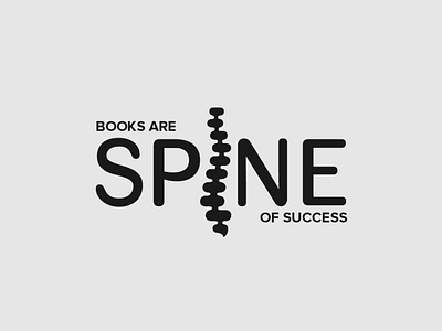 Spine Logo book logo branding design illustrator logo logo design logo designer minimalist spine typography vector wordmark wordmark logo