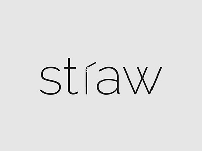 Straw Logo branding clothing brand design illustrator logo logo design logo designer typography vector wordmark logo