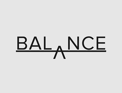 Balance Logo Concept balance logo brand designer branding design logo logo designer minimalist typography