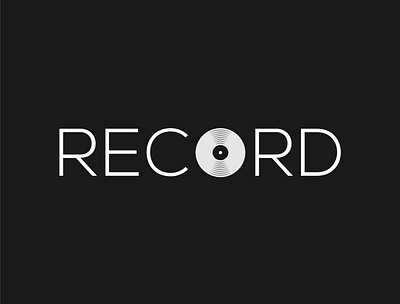 Record Logo Concept brand designer brand designing branding illustrator logo logo designer logo designing minimalist record logo typography vector wordmark logo