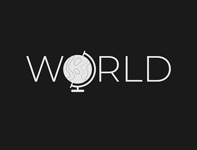 World Logo Concept brand designer branding globe logo logo design logo designer minimalist logo typography logo wordmark logo world logo
