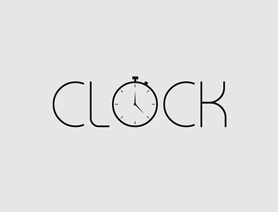 Clock Wordmark logo concept brand designer branding clock clock logo logo logo design logo designer minimalist design minimalist logo typography wordmark logo