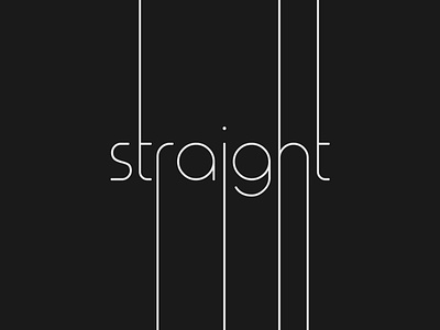 Straight logo concept