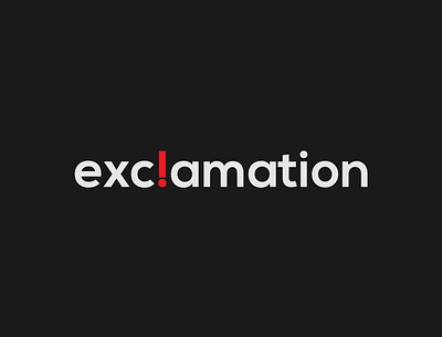 Exclamation Logo Concept brand designer branding design illustrator logo logo design logo designer logo designing minimalist typography vector wordmark logo