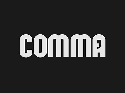 Comma wordmark logo concept