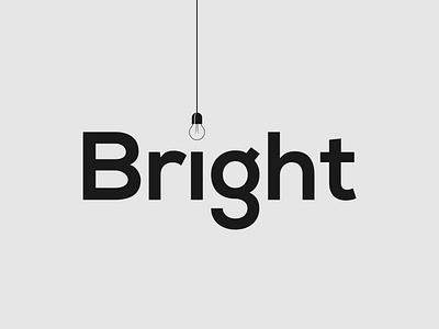Bright wordmark logo concept