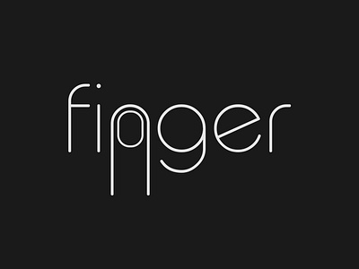 Finger wordmark logo concept