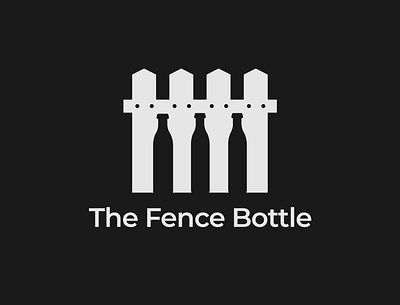 Fence Bottle Logo Concept bottle logo branding design fence logo illustration illustrator logo logo designer minimalist typography vector