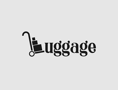 Luggage logo concept brand designer branding illustrator logo logo design logo identity luggage logo minimalist typography vector wordmark logo