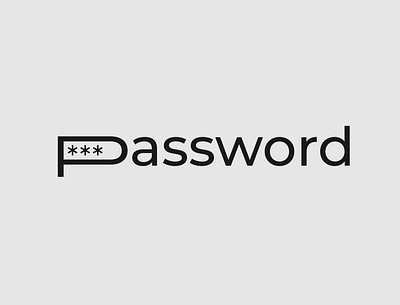 Password Logo Concept brand designer branding illustrator logo logo designer logo identity minimalist password password logo typography vector wordmark logo