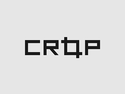 Crop Logo Concept bran designer brand identity branding crop logo logo logo identity minimalist wordmark wordmark design