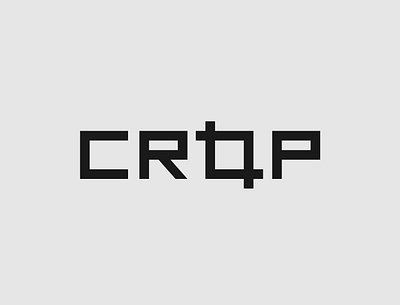 Crop Logo Concept bran designer brand identity branding crop logo logo logo identity minimalist wordmark wordmark design