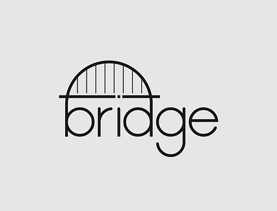 Bridge Logo concept brand designer branding bridge bridge logo design illustrator logo logo designer minimalist typography vector wordmark