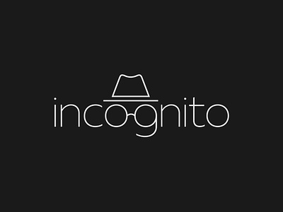 Incognito Logo Concept brand designer branding design google illustrator incognito logo logo designer minimalist typography vector