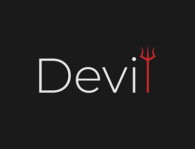Devil Logo Concept brand designer branding design devil illustrator logo logo deigner minimalist typography vector wordmark logo