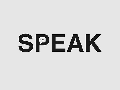 Speak Logo Concept branding design illustration illustrator logo minimalist speak speak logo talk logo typography vector