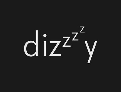 Dizzy Logo Concept branding design illustrator logo minimalist typography vector