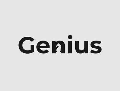 Genius Logo Concept branding chess design designer genius illustrator logo minimalist mordern typography unqiue vector