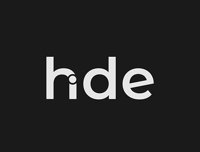 hide Logo Concept brand designer branding design hide logo logo designer logo identity mdoern minimalist wordmark