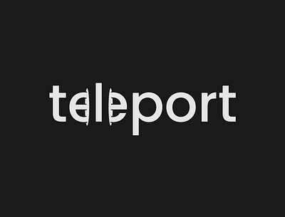 Teleport Logo Concept brand identity branding design illustrator logo logo designer minimalist teleport typography vector wordmark