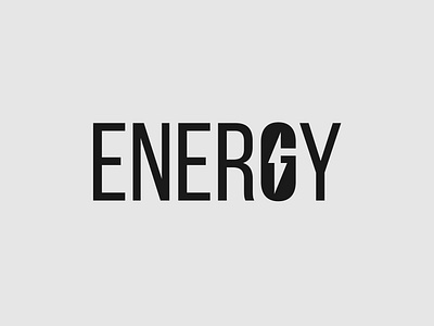 Energy Logo Concept brand designer branding design energy illustrator logo minimalist typography vector wordmark