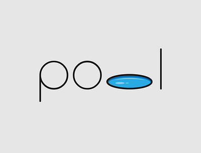 Pool Logo Concept brand identity branding design illustrator logo logo designer minimalist pool typography vector water wordmark