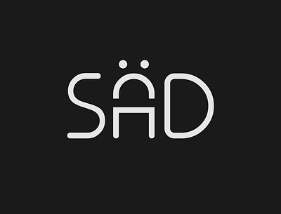 Sad Logo Concept brand identity branding design illustrator logo logo designer minimalist sad typography vector wordmark