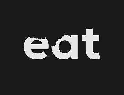 Eat Logo Concept brand identity branding design eat food graphic design illustrator logo logo designer minimalist typography vector wordmark