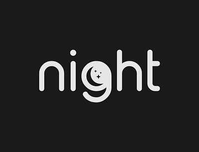 Night Logo Concept brand designer branding design illustrator logo minimalist moon night star typography vector wordmark