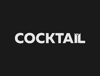 Cocktail Logo Concept brand identity branding cocktail design illustrator juice logo minimalist typography vector wordmark