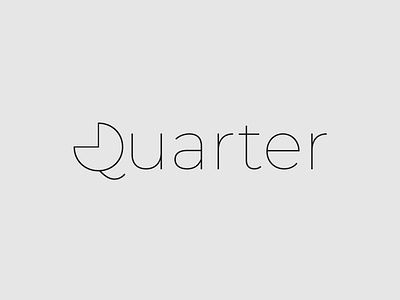 Quarter Logo Concept brand identity branding design illustrator logo minimalist quarter typography vector wordmark