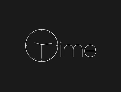 Time Logo Concept branding design illustration illustrator logo minimalist time typography vector
