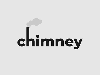 Chimney Logo Concept brand identity branding chimney design illustrator logo logo designer minimalist smoke typography vector