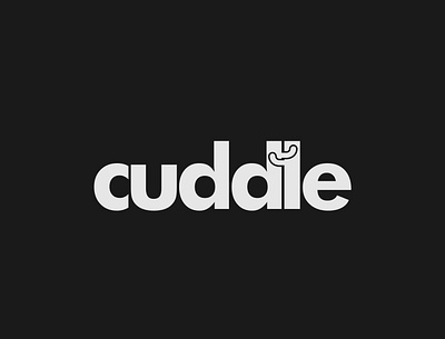 Cuddle Logo Concept brand designer brand identity branding cuddle illustrator logo minimalist typography vector wordmark