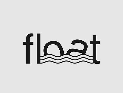 Float logo concept branding design float illustrator logo minimalist typography vector water