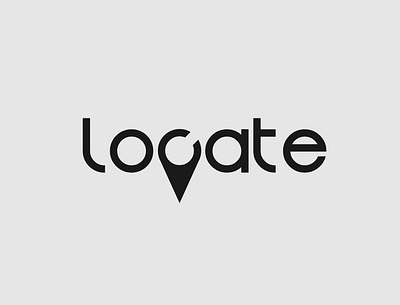 Locate Logo Concept branding gps illustrator location logo minimalist typography vector
