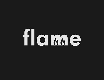 Flame Logo Concept brand identity branding design fire flame hot illustrator logo minimalist typography vector