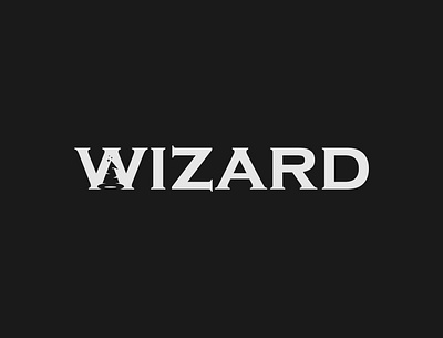Wizard Logo Concept brand identity branding design illustrator logo logo identity magic minimalist typography vector wizard