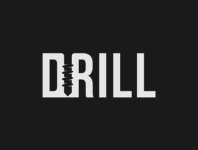 Drill Logo Concept brand identity builder construction drill logo designer