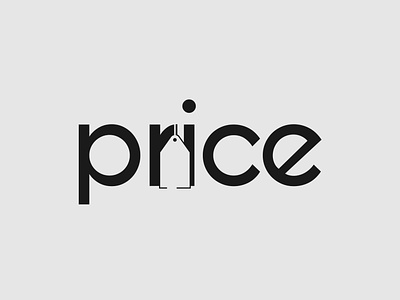 Price Logo Concept brand identity branding design illustrator logo logo designer minimalist price typography vector wordmark