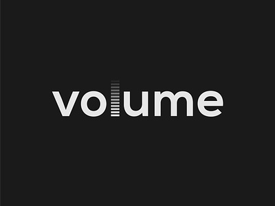 Volume Logo Concept brand designer brand identity branding illustrator logo minimalist typography vector volume wordmark