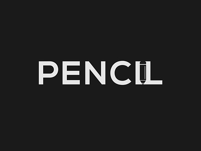 Pencil Logo Concept art branding design illustrator logo minimalist pencil typography vector