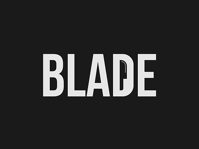 Blade Logo Concept blade brand identity branding illustrator knife logo logo designer minimalist modern typography vector wordmark