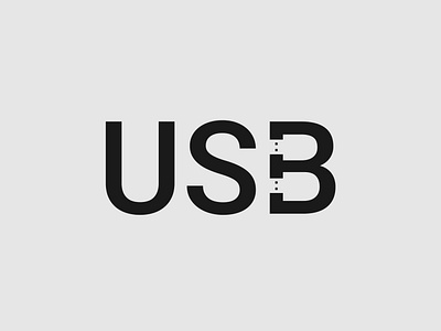 USB Logo concept brand designer branding design illustrator logo logo designer minimalist typography vector
