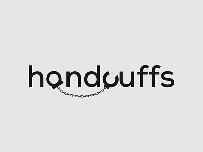 Handcuffs Logo Concept brand identity branding design handcuffs illustrator logo logo design minimalist police logo typography vector