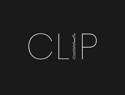 Clip Logo Concept brand identity branding clip design illustrator logo logo designer minimalist typography vector wordmark