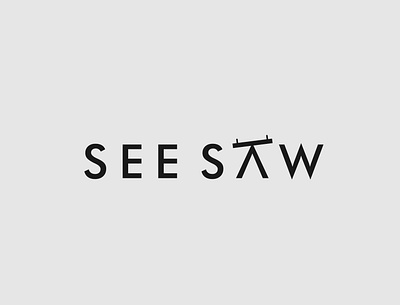 See Saw Logo Concept brand designer branding design illustrator logo logo identity minimalist typography vector